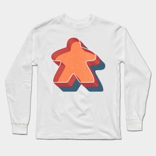 Retro Board Game Meeple Long Sleeve T-Shirt